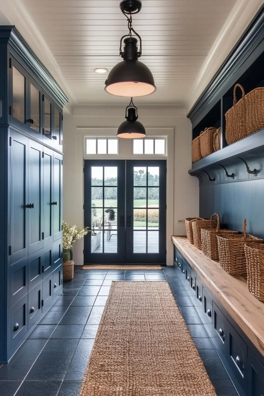 Farmhouse-Style Basket Storage