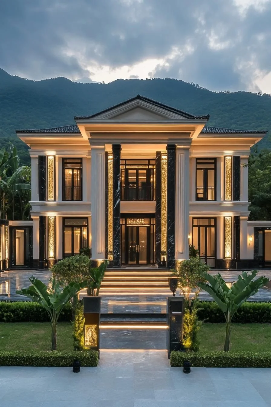 Bright Mountain Home With Warm Lighting