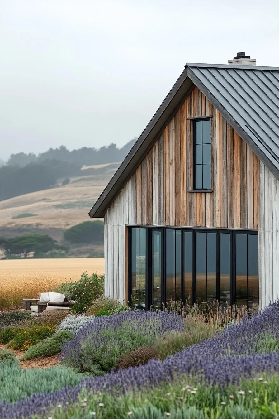 Gable House Set Among Lavender Fields