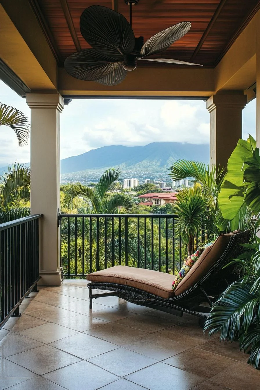 Tropical Lounge: A Verdant Balcony Escape