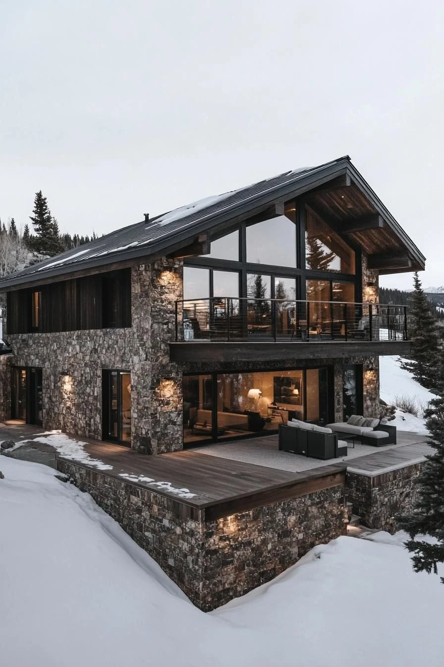 Stone Gables Retreat in Winter's Grip