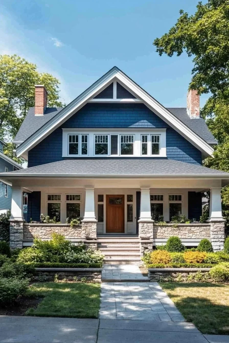 A Blue Haven Welcome in Suburbia