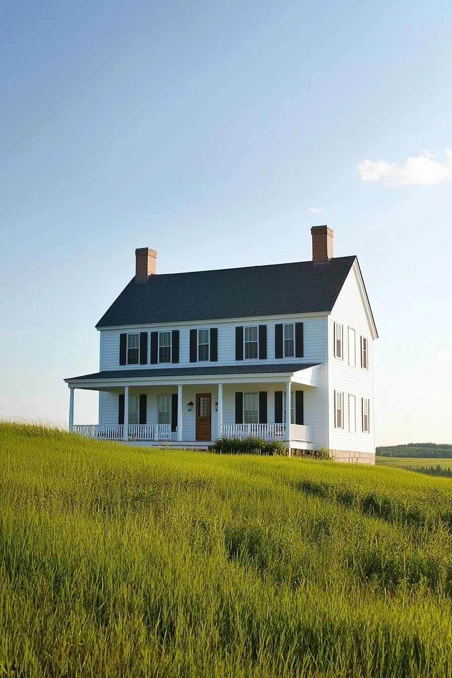 A Single House on Open Green Land
