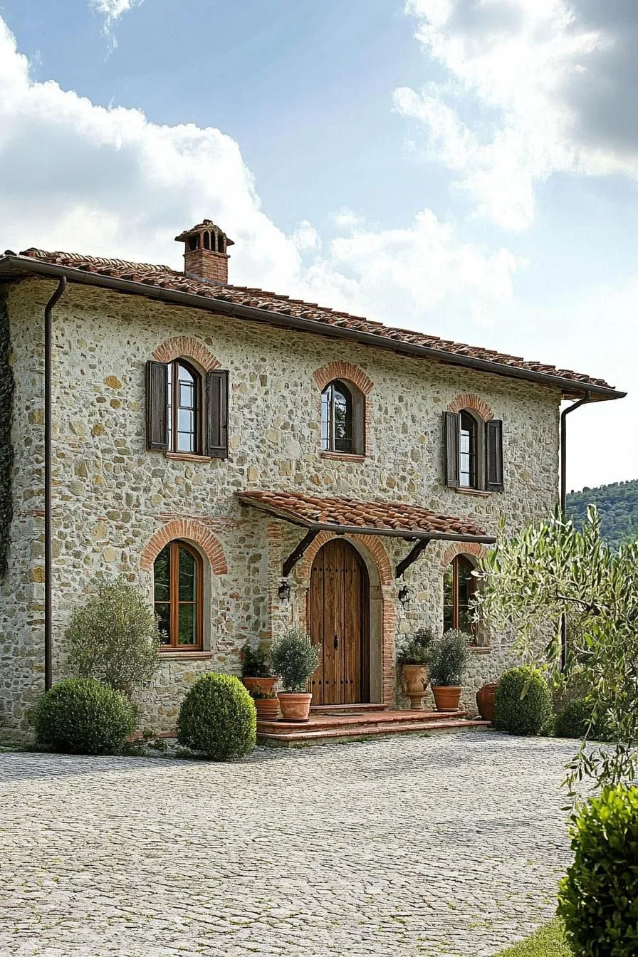 Simple Rustic Stone House Design