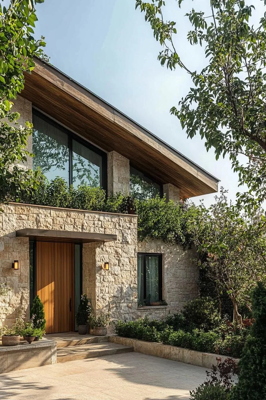 Stone Cottage Surrounded by Foliage