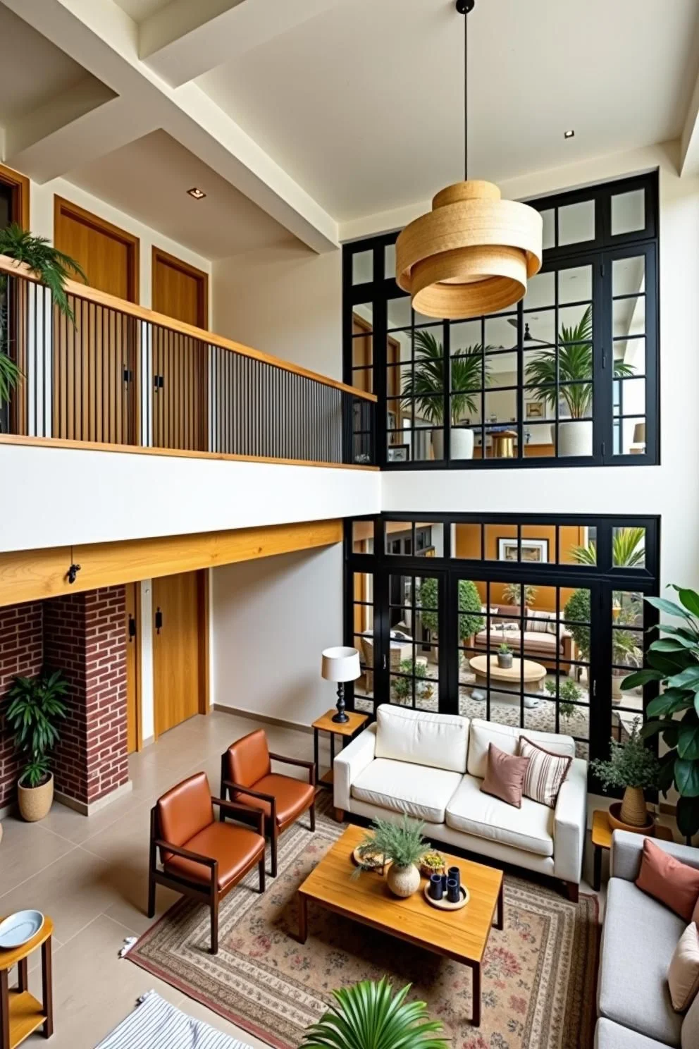 Loft Retreat With Green Accents