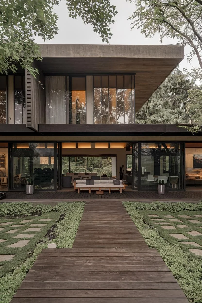 A Glass Sanctuary Under Emerald Eaves