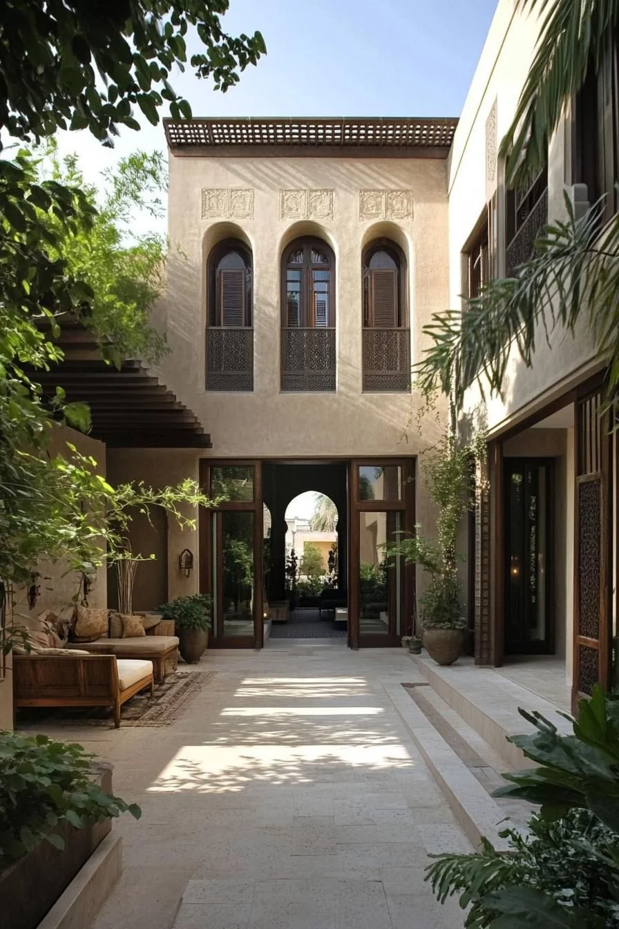 A Shaded Courtyard Wrapped in Calm