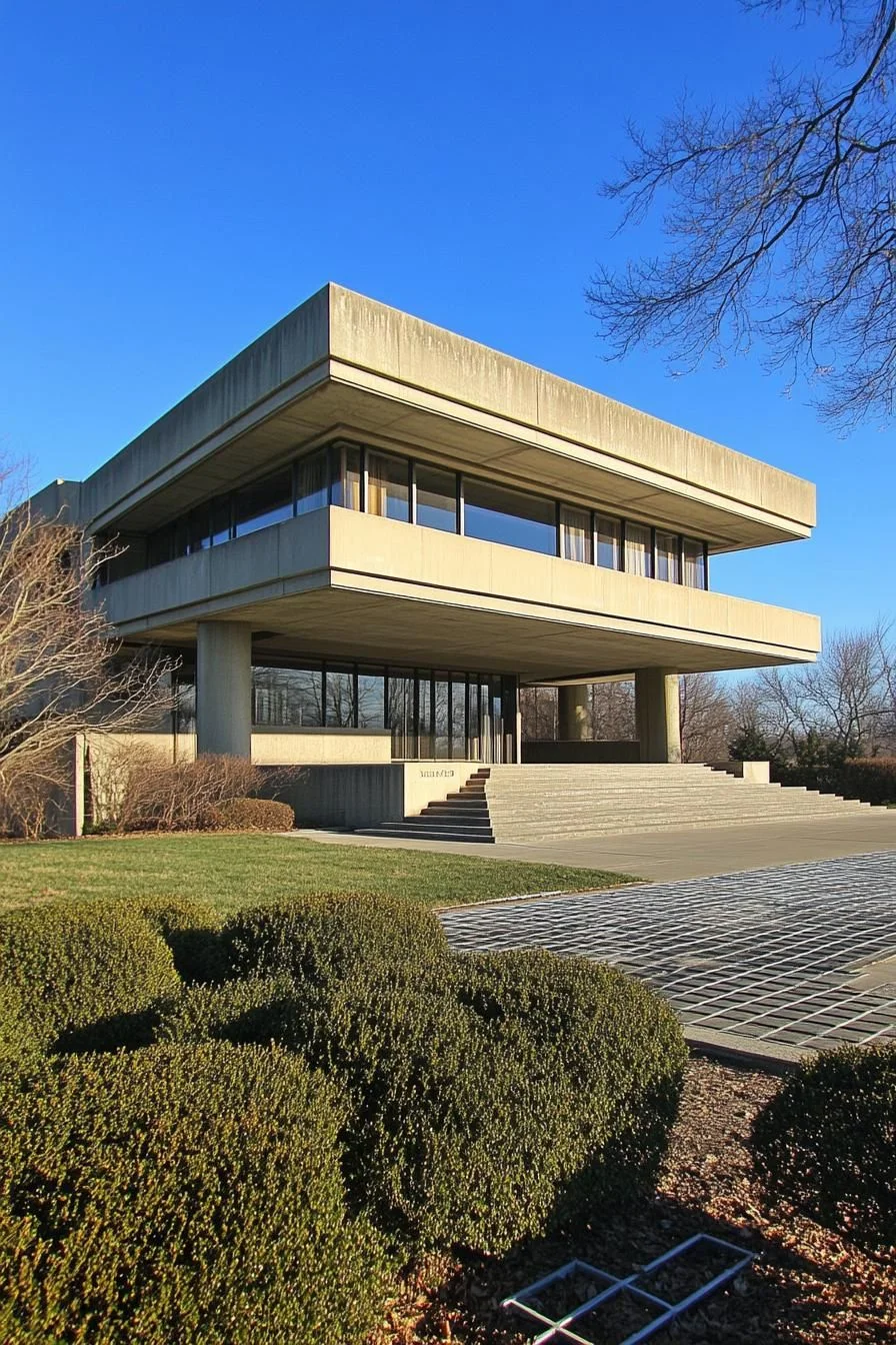 Concrete Structure With Sunlit Stairways