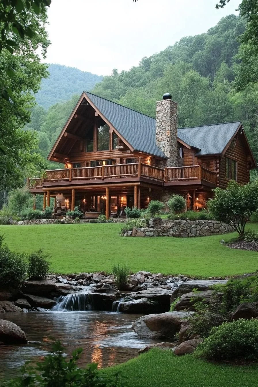 Streamside Log Cabin Getaway