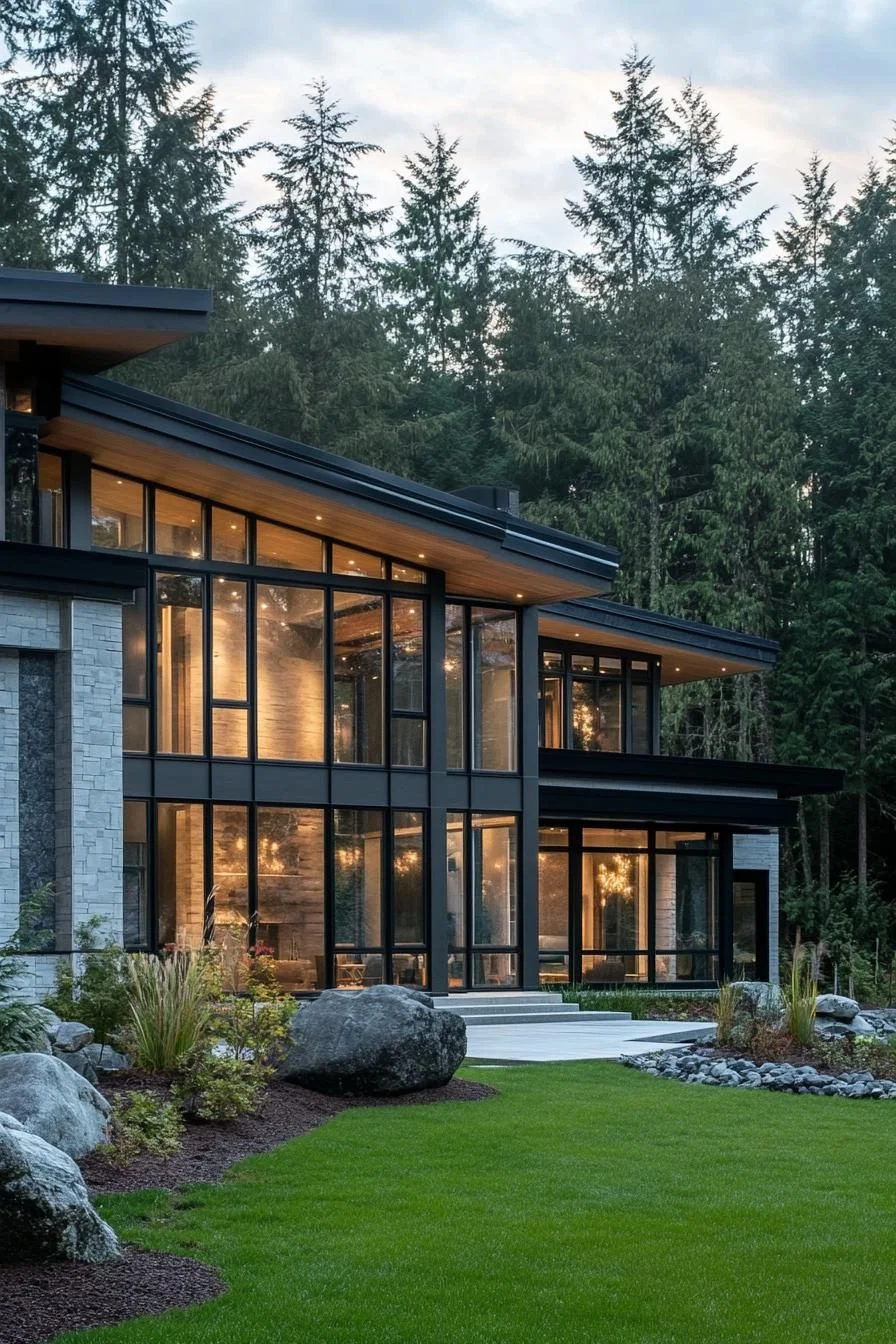 A Glass Haven Tucked in the Woods