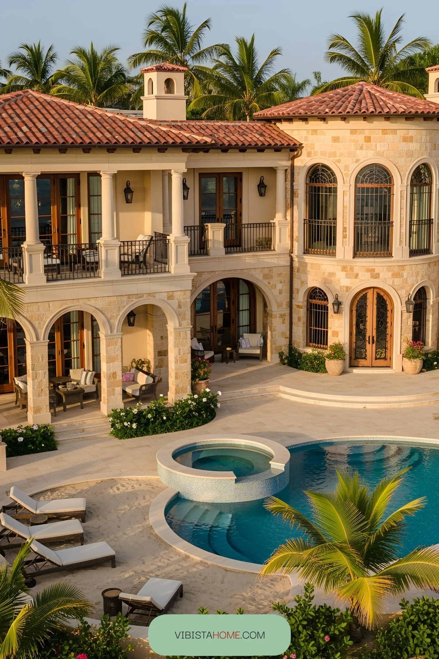 A Seaside Mansion with Pool Views