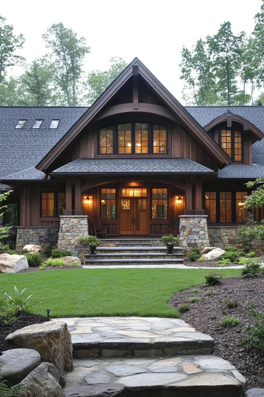A Simple, Chic Wood Craftsman Home