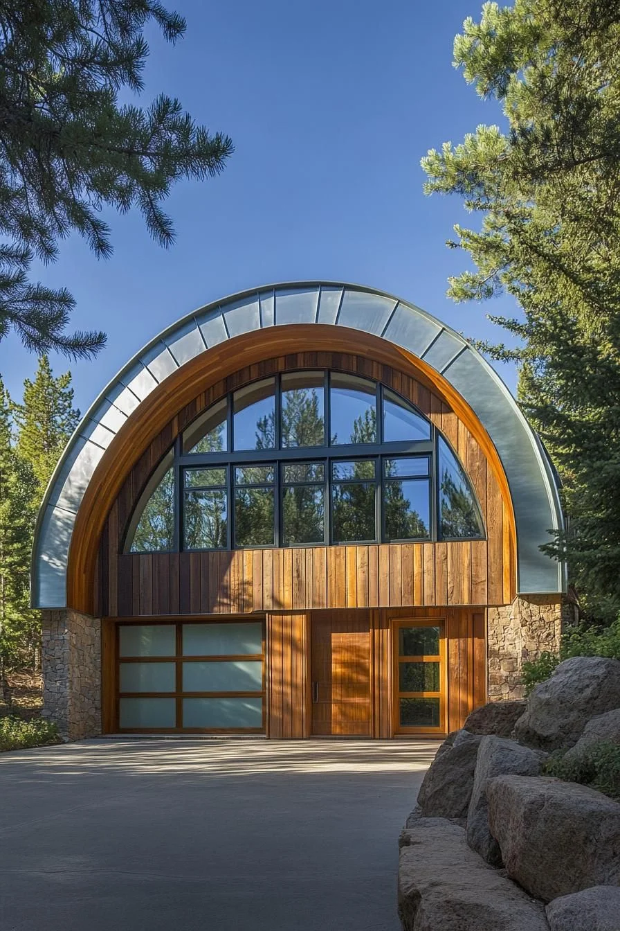 A Half-Pipe Style Hideaway in the Trees
