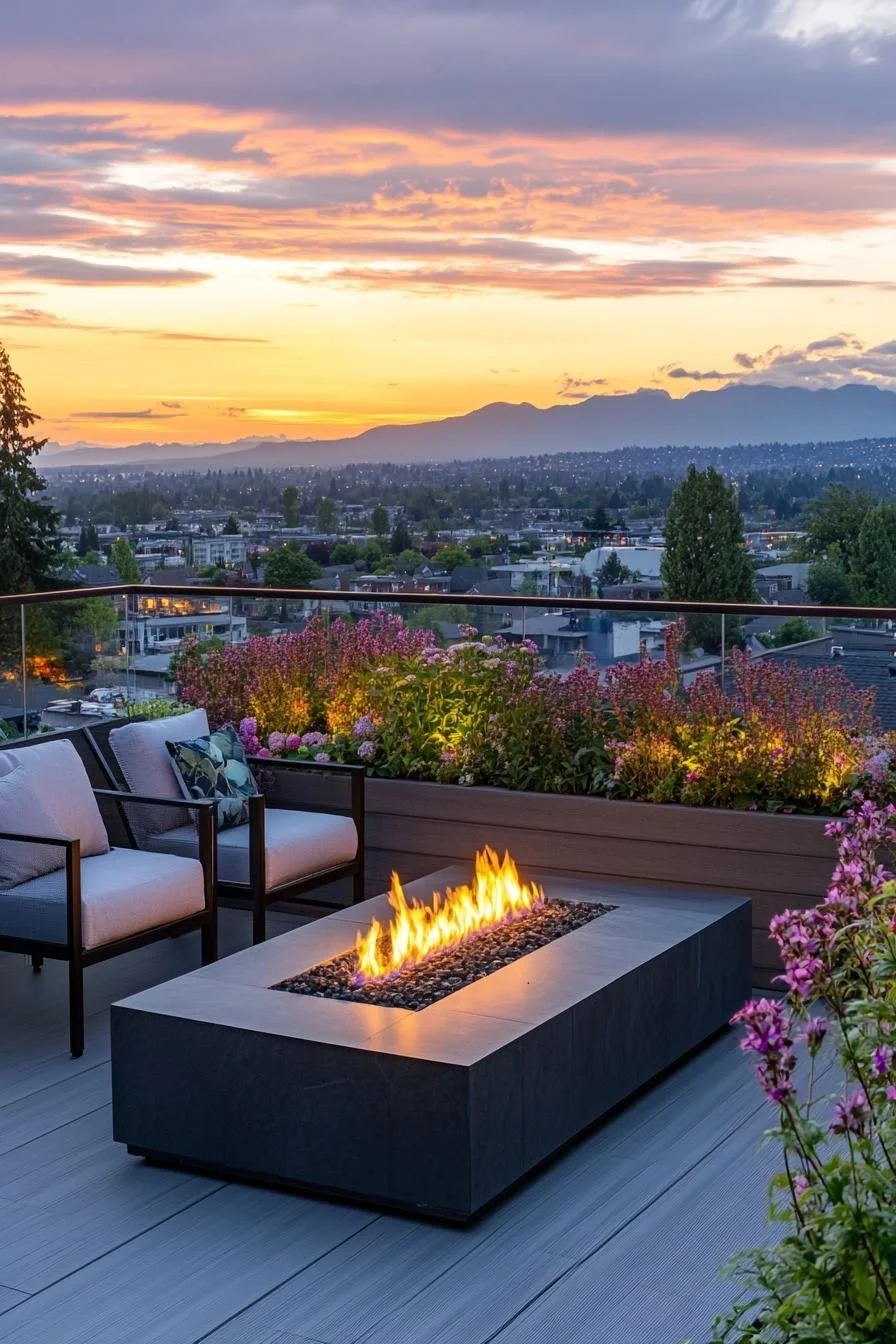 Rooftop Charm at Sunset