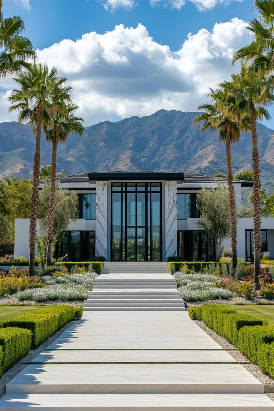 A Modern Mansion Beneath the Mountains