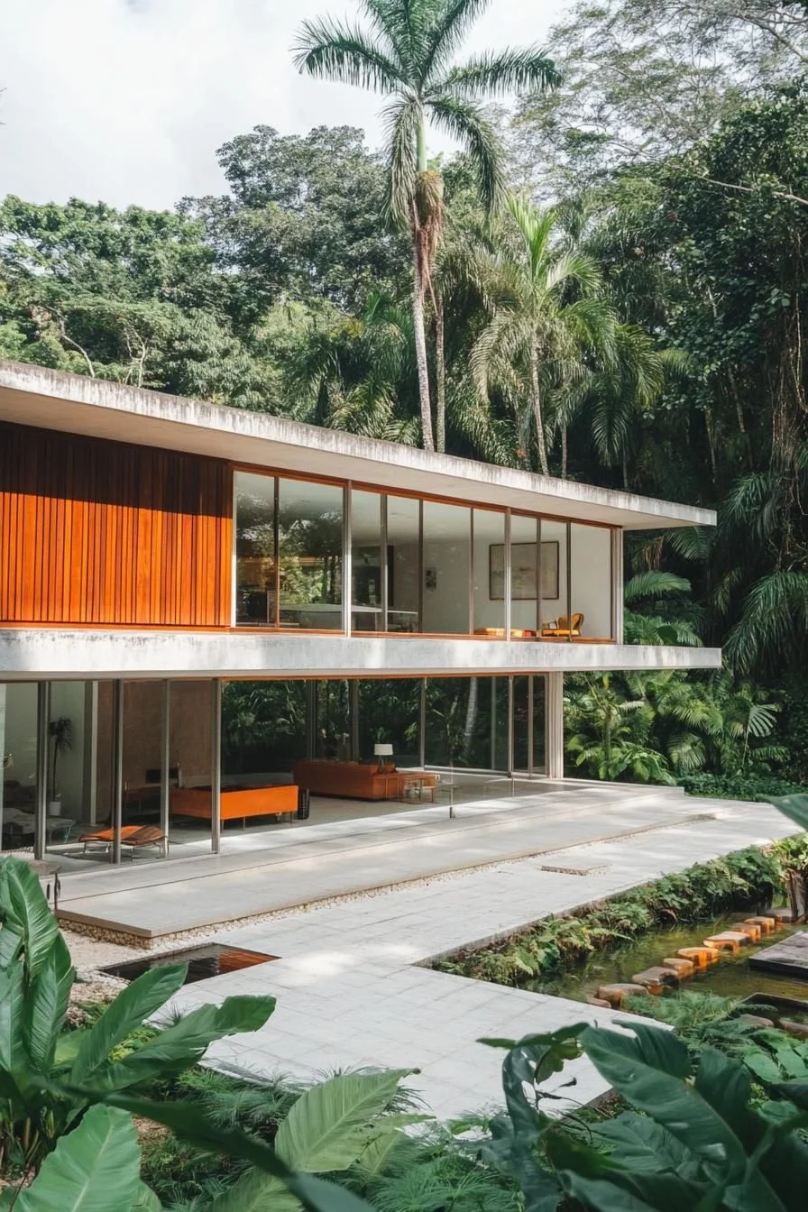 A Glassy Cocoon Amid Lush Greenery