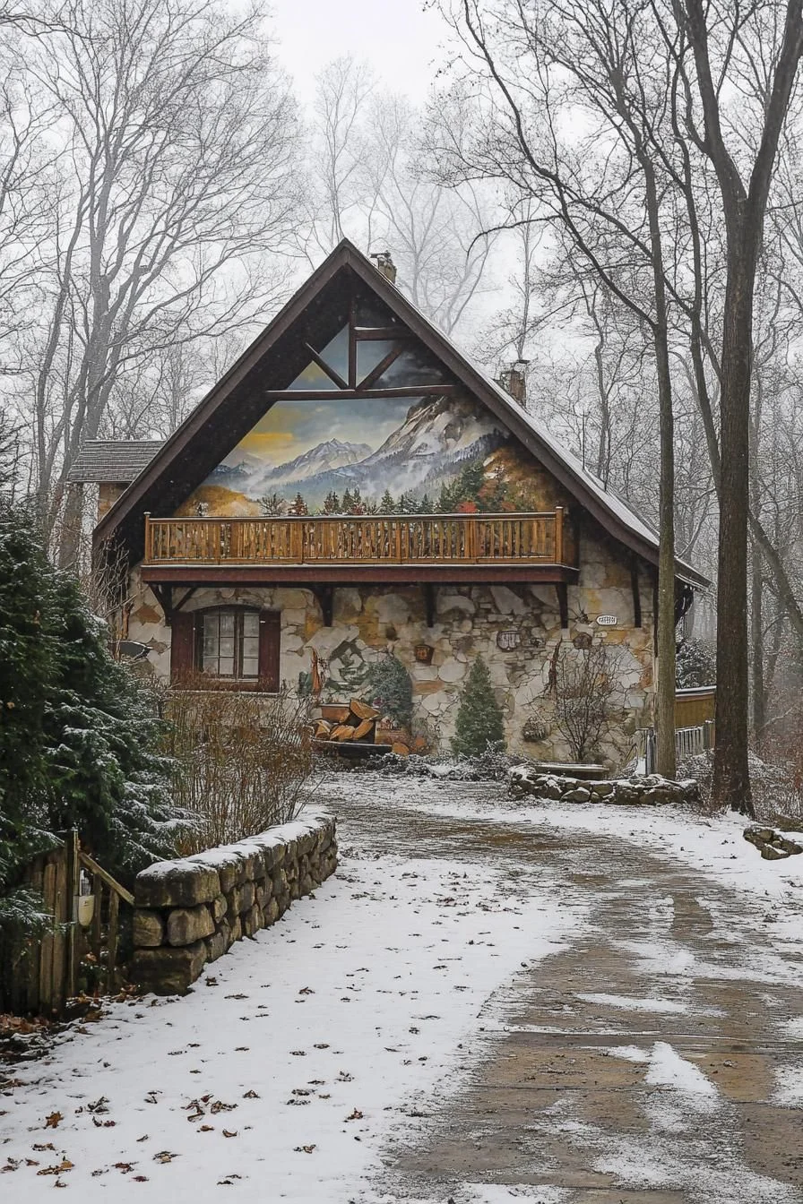 Hand-Painted Murals of Alpine Scenery