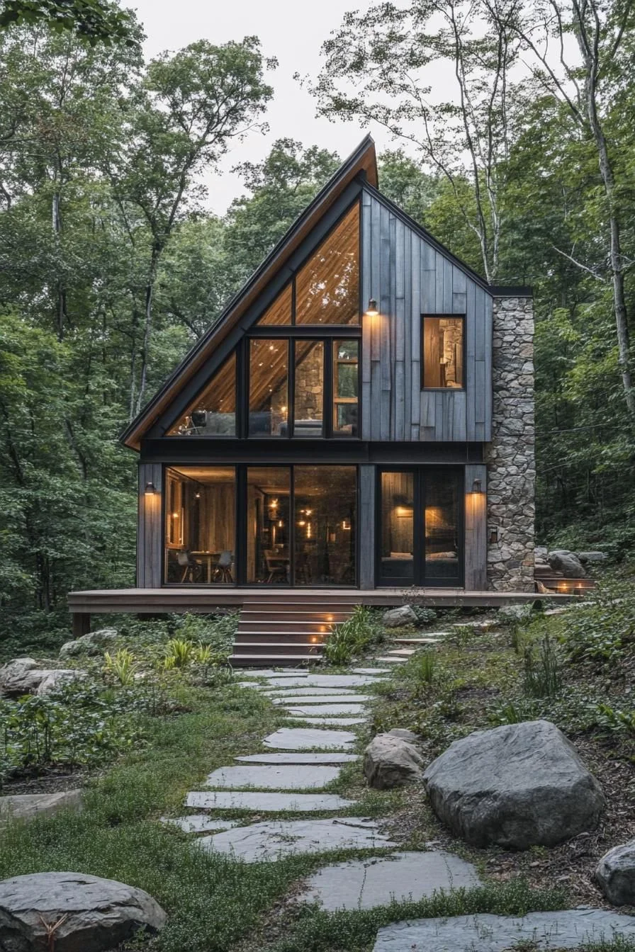 Peaceful Retreat Among Tall Trees