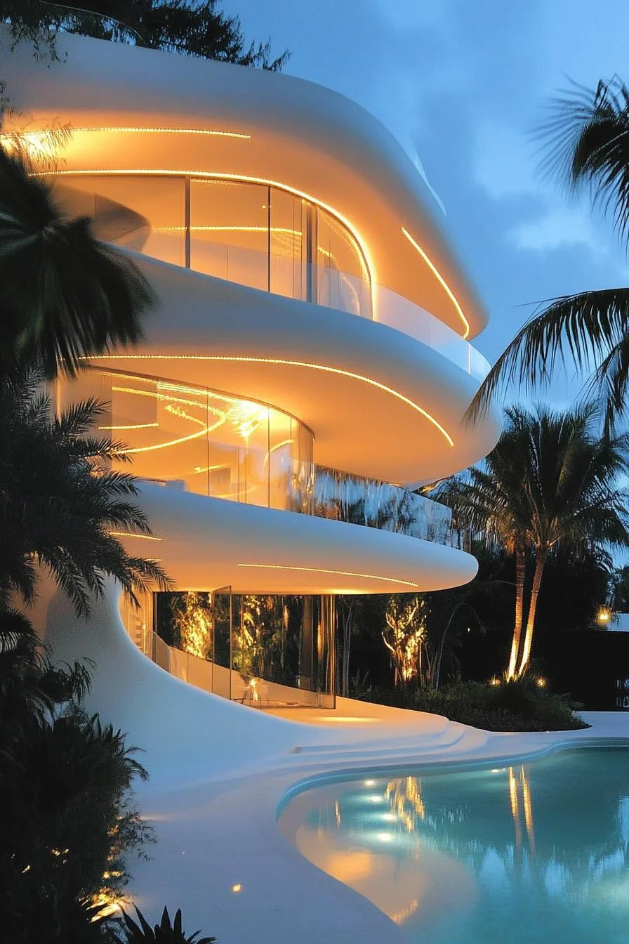 Sculpted Waves of Luminous Luxury