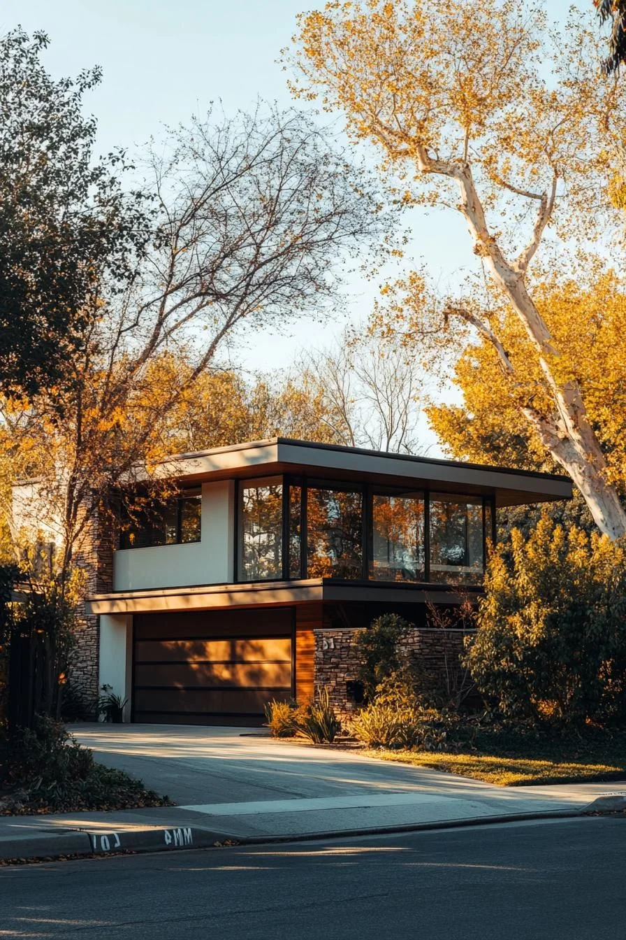 Flat Roof With Wide Eaves
