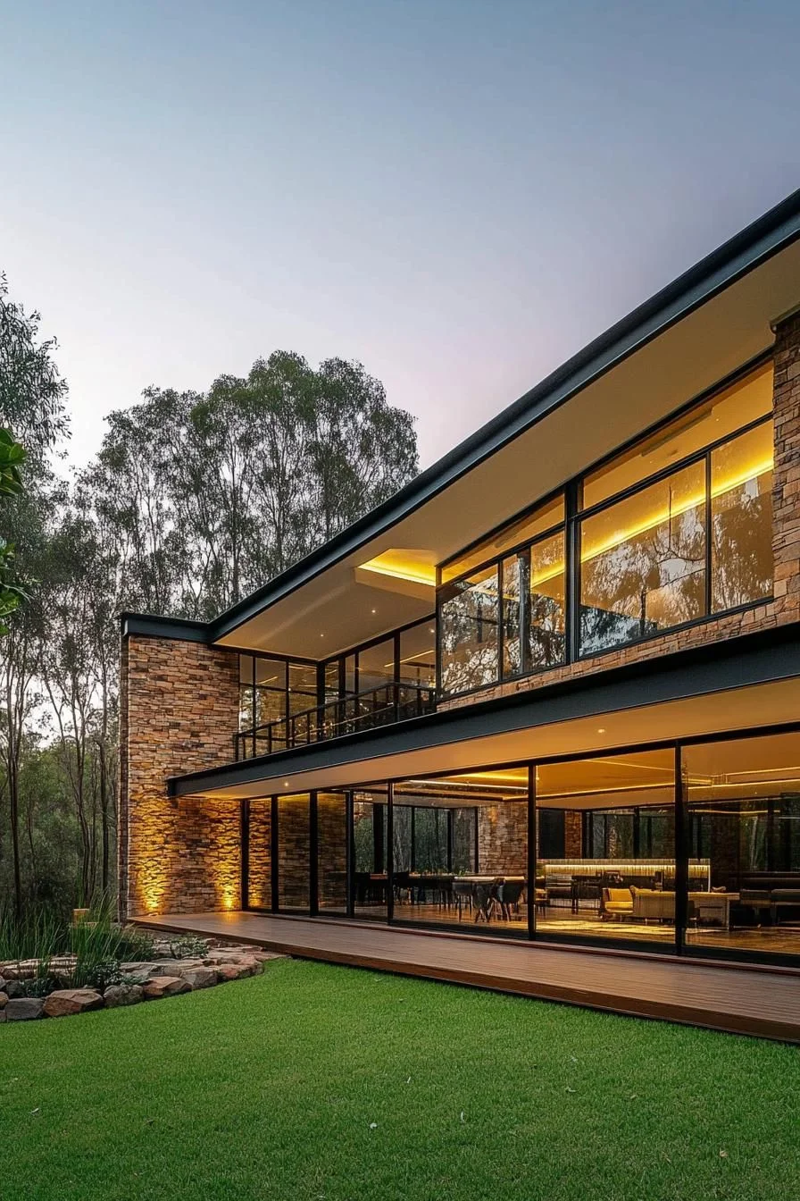 Forest Home Made of Glass