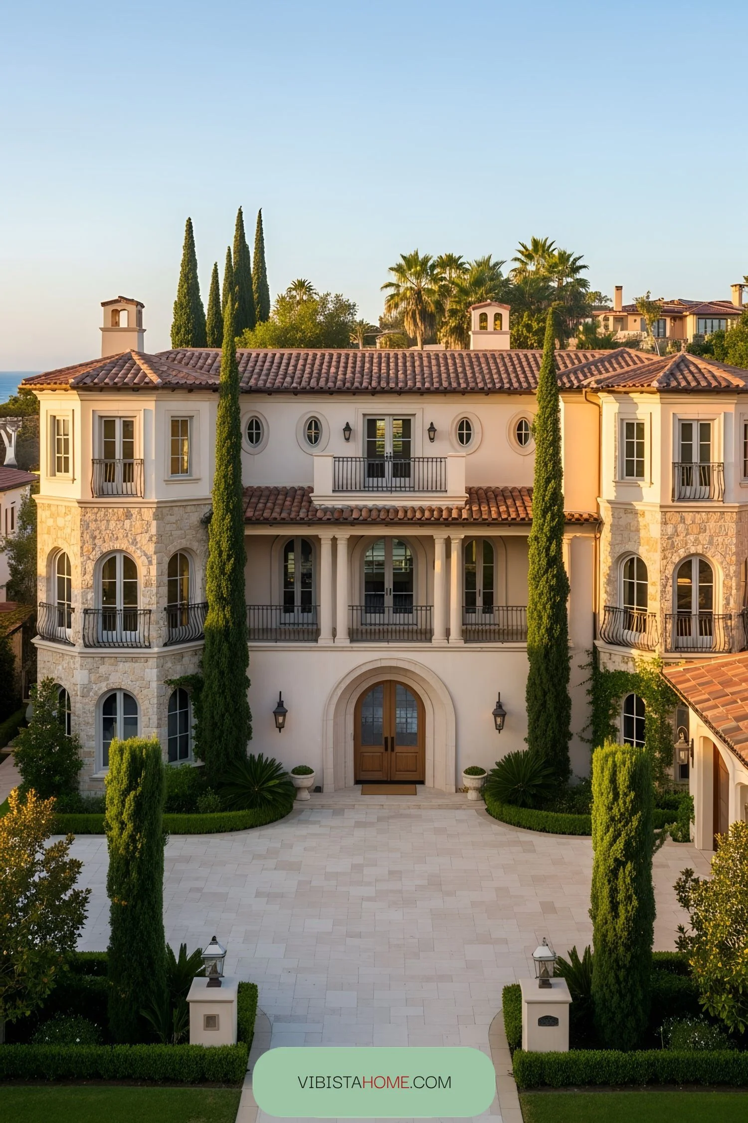 A Grand Tuscan Estate on the Ocean