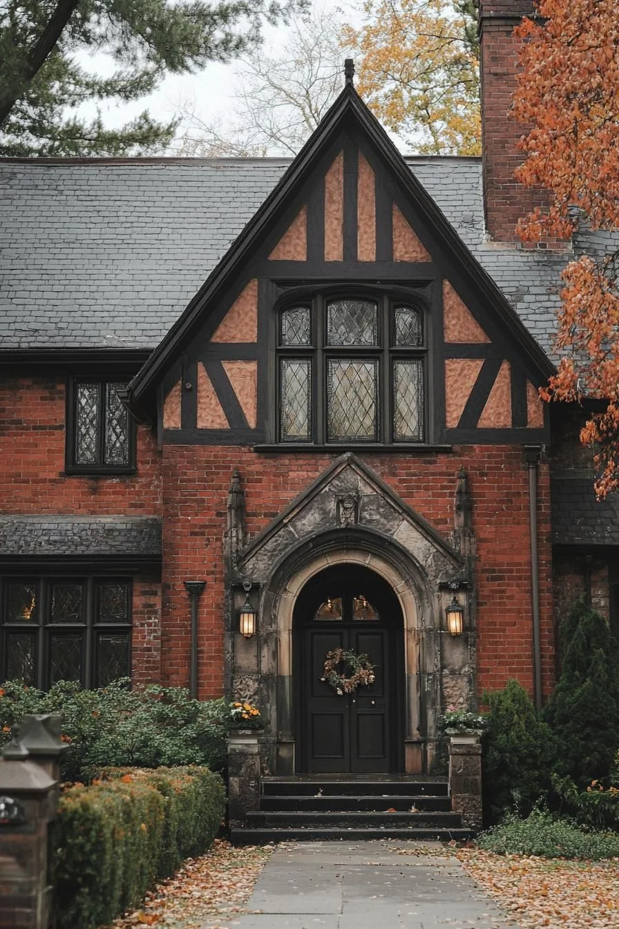 A Stone Home with Detailed Gables