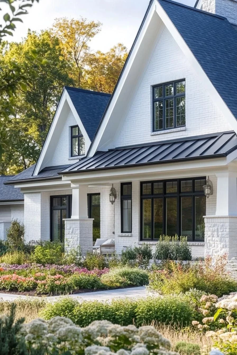White House Paired With Black Roof