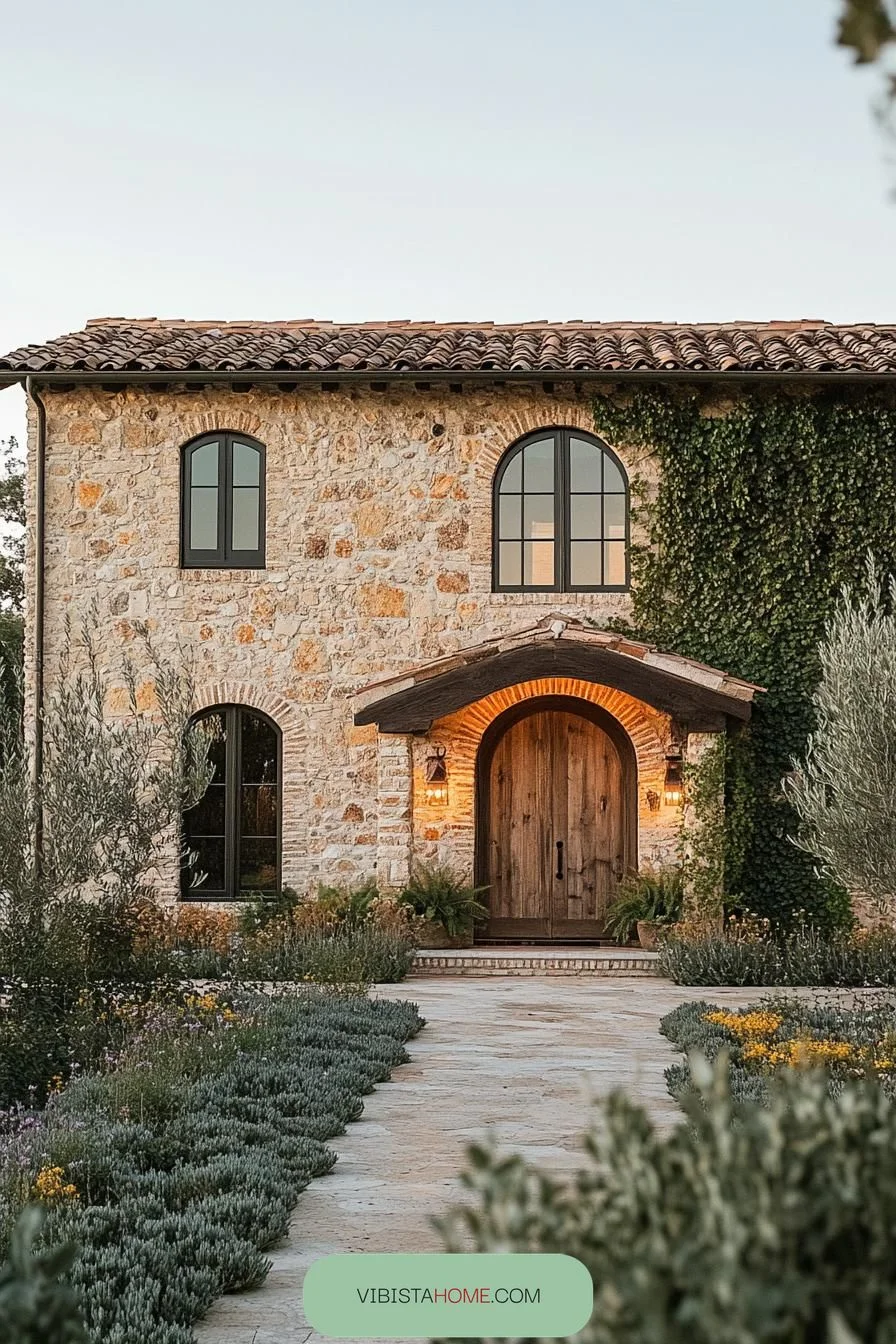 Tranquil Stone Castle with Whimsy