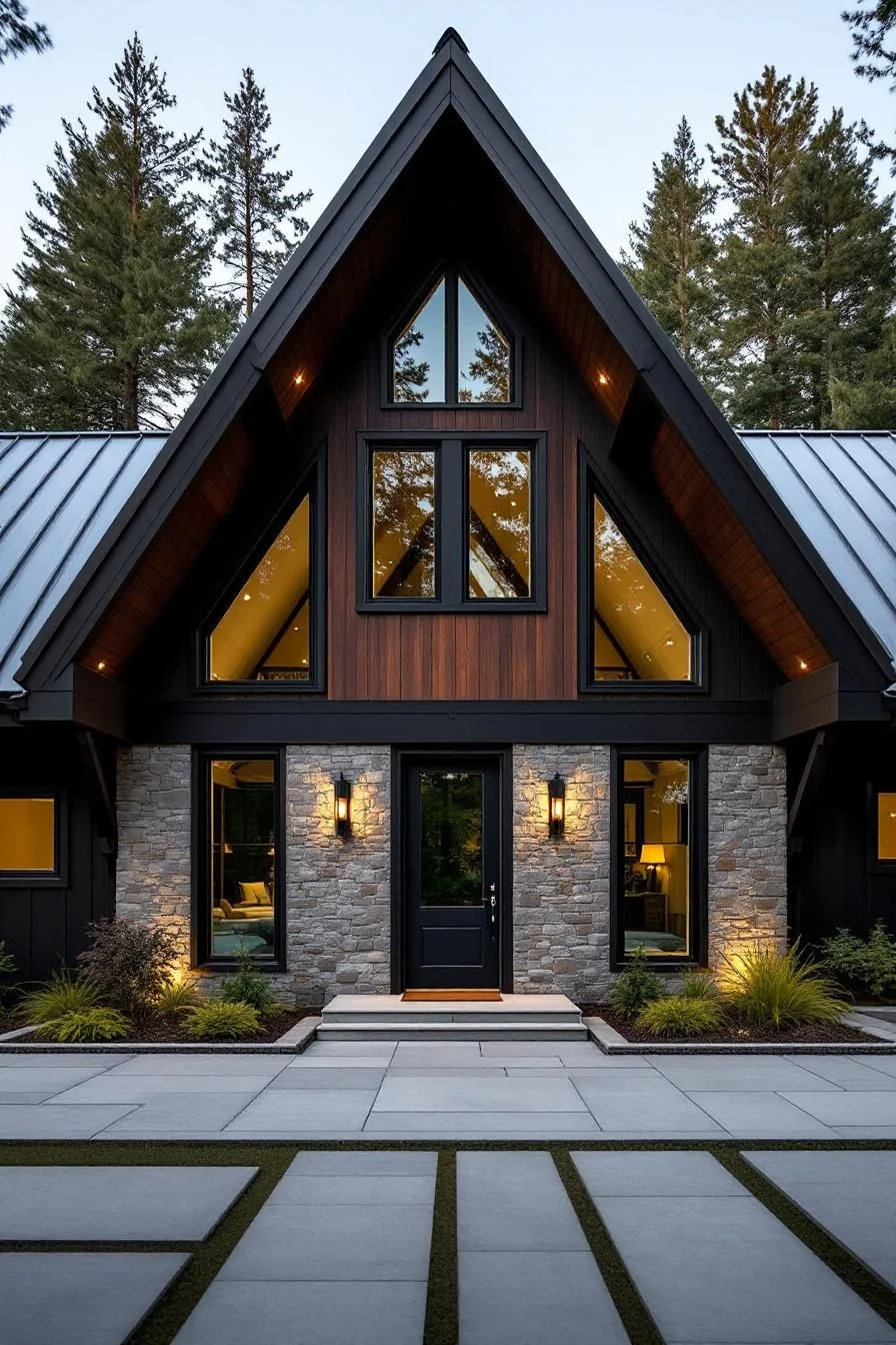 A Gabled Granite Noir Retreat
