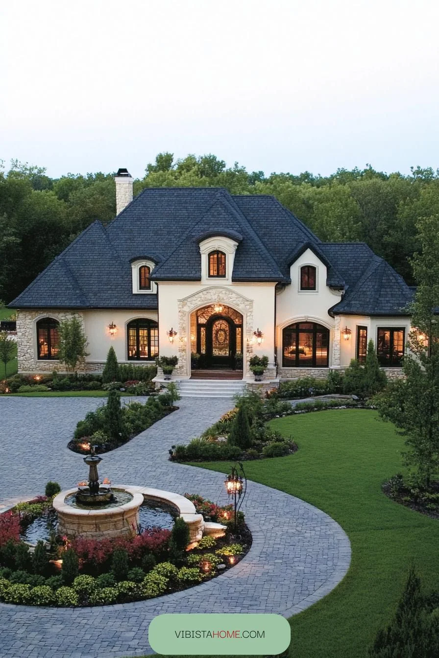 Pebbled Path with Eclectic Elegance