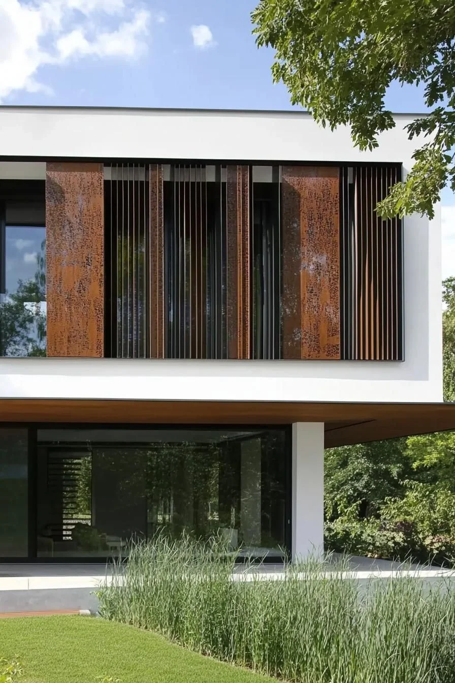 Rusted Charm on a Modern Facade