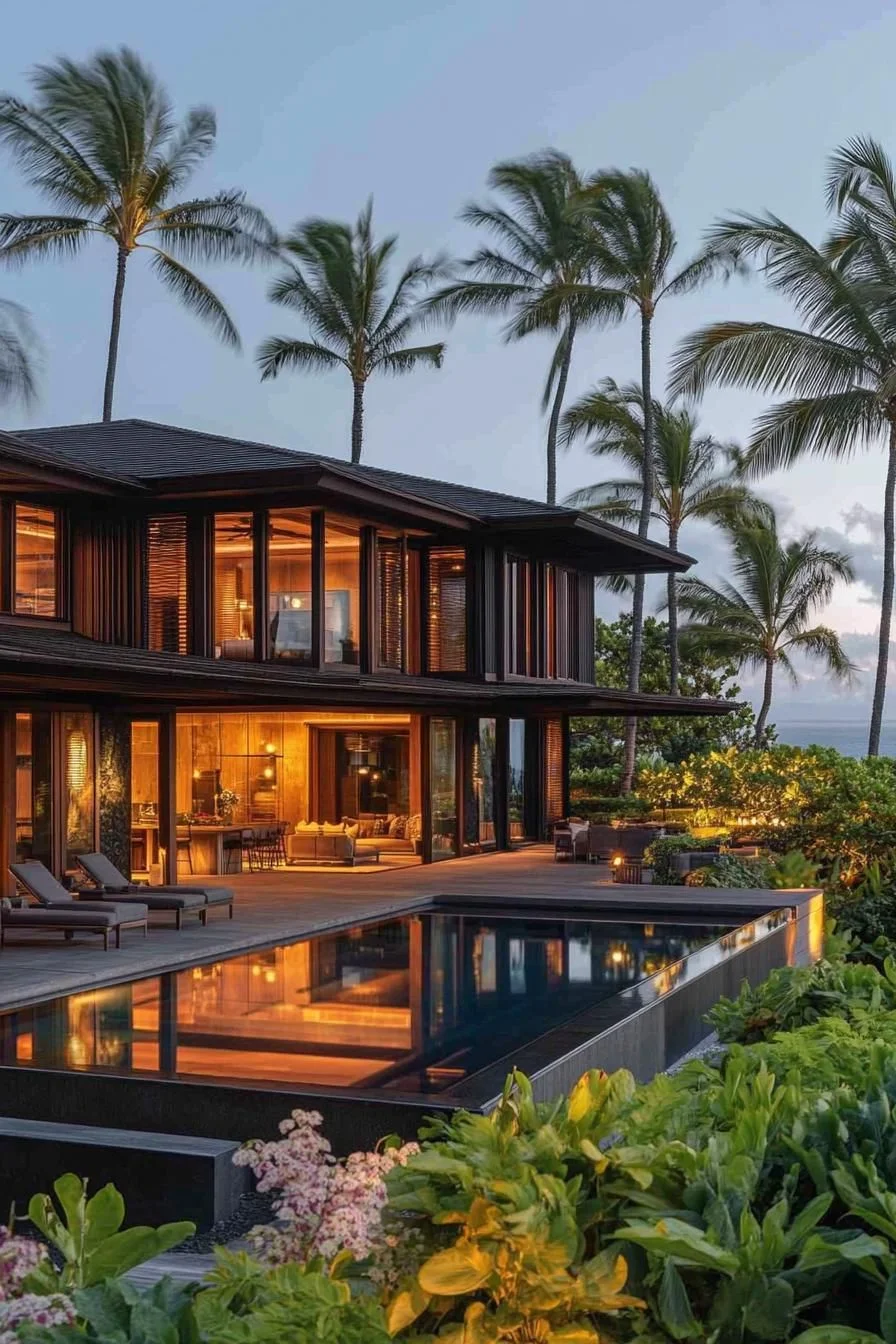 Poolside Elegance Under the Palms