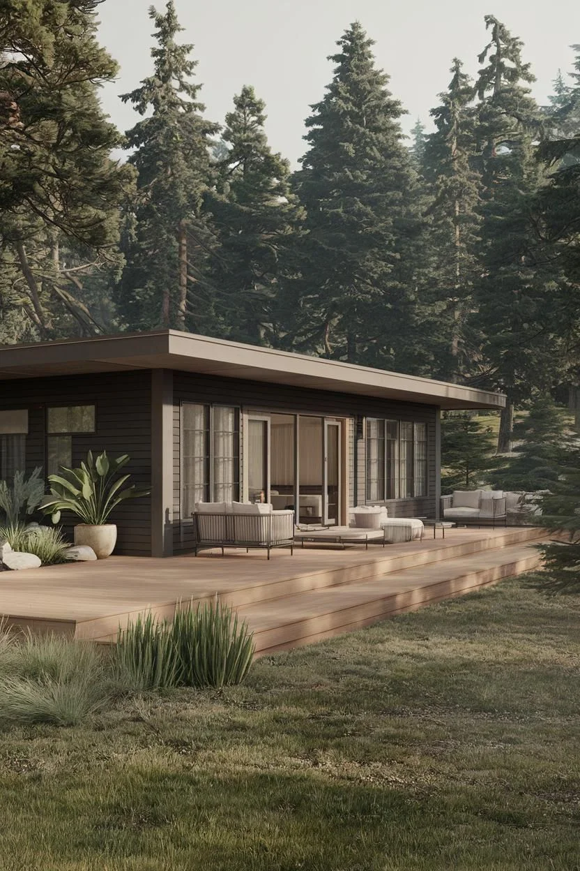 Pine-Surrounded Cabin with a Modern Twist