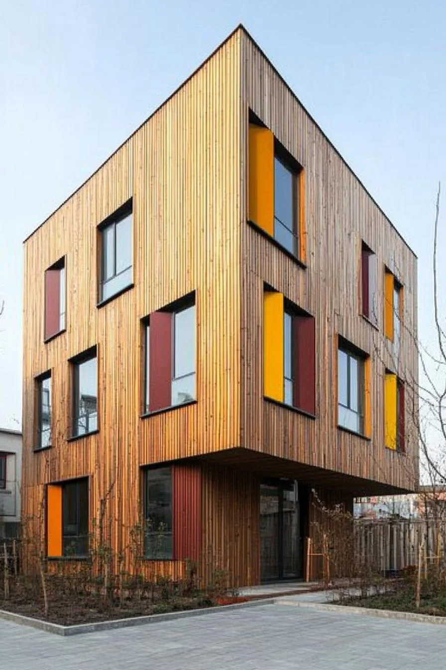 Amber-Toned Architectural Facade