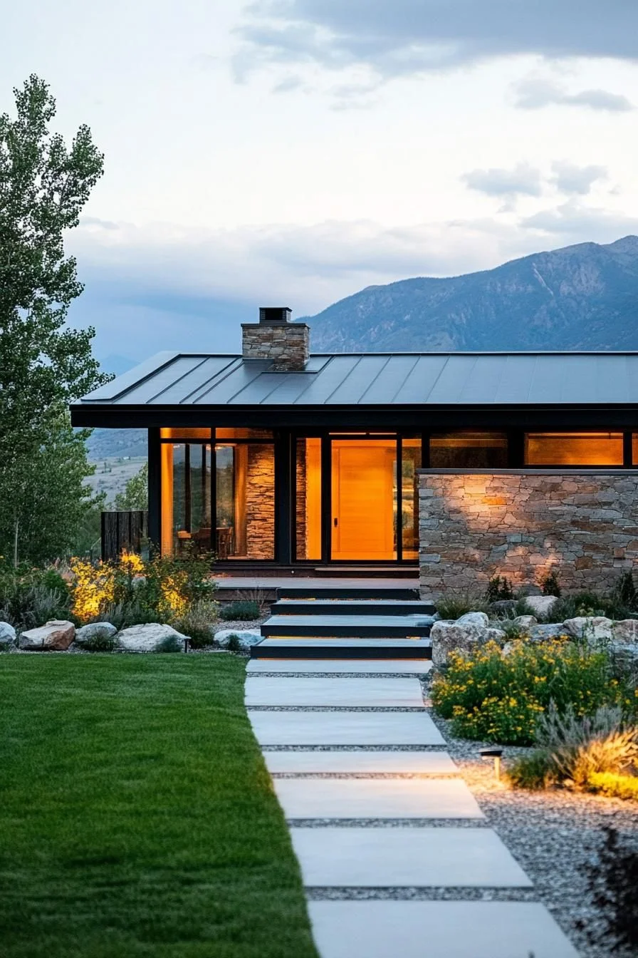 A Pathway Leading to Mountain Views