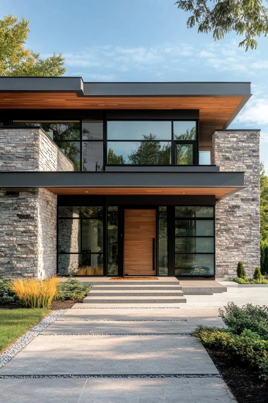 A Minimalist Home Built From Stone