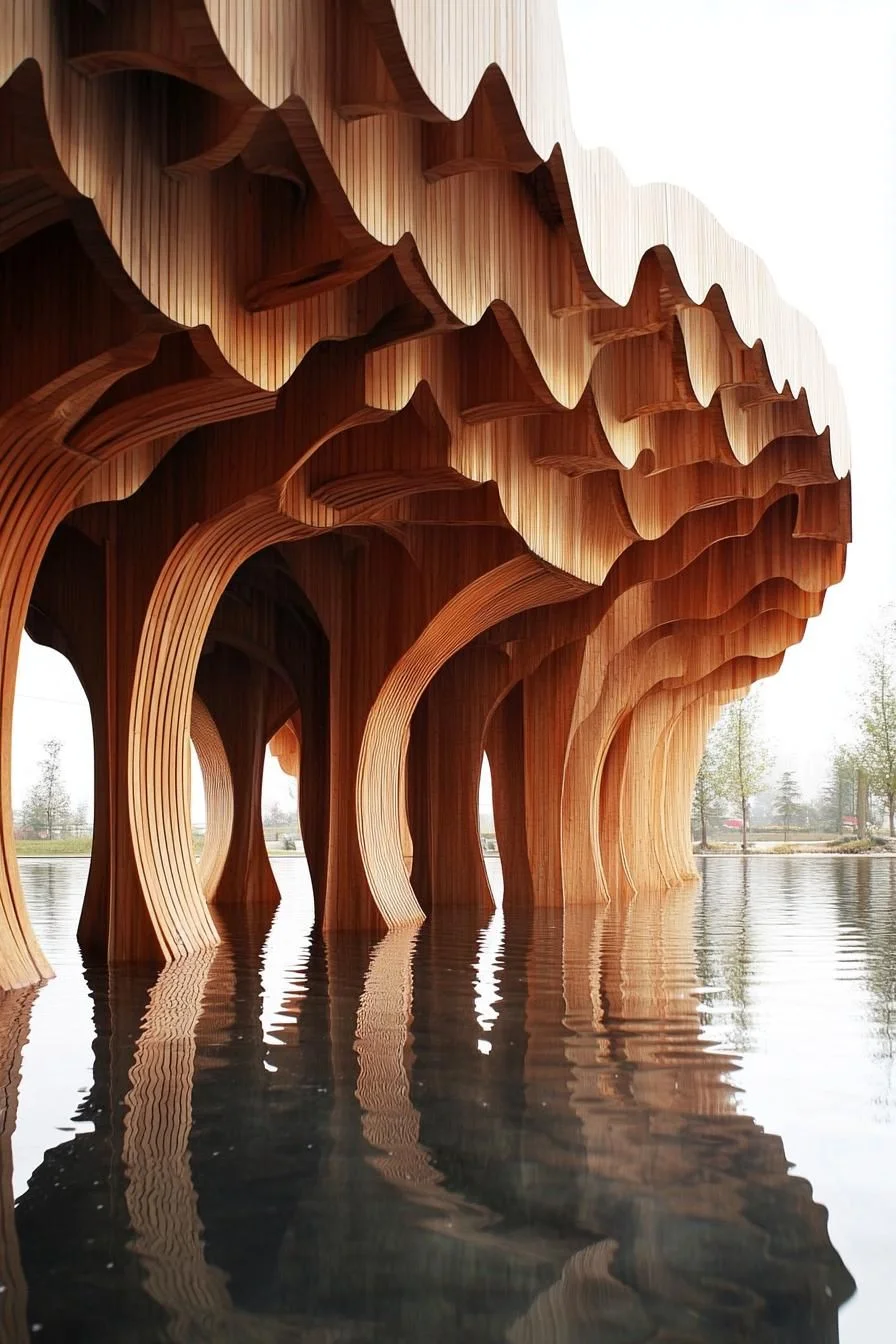 Curved Timber Pavilion Design
