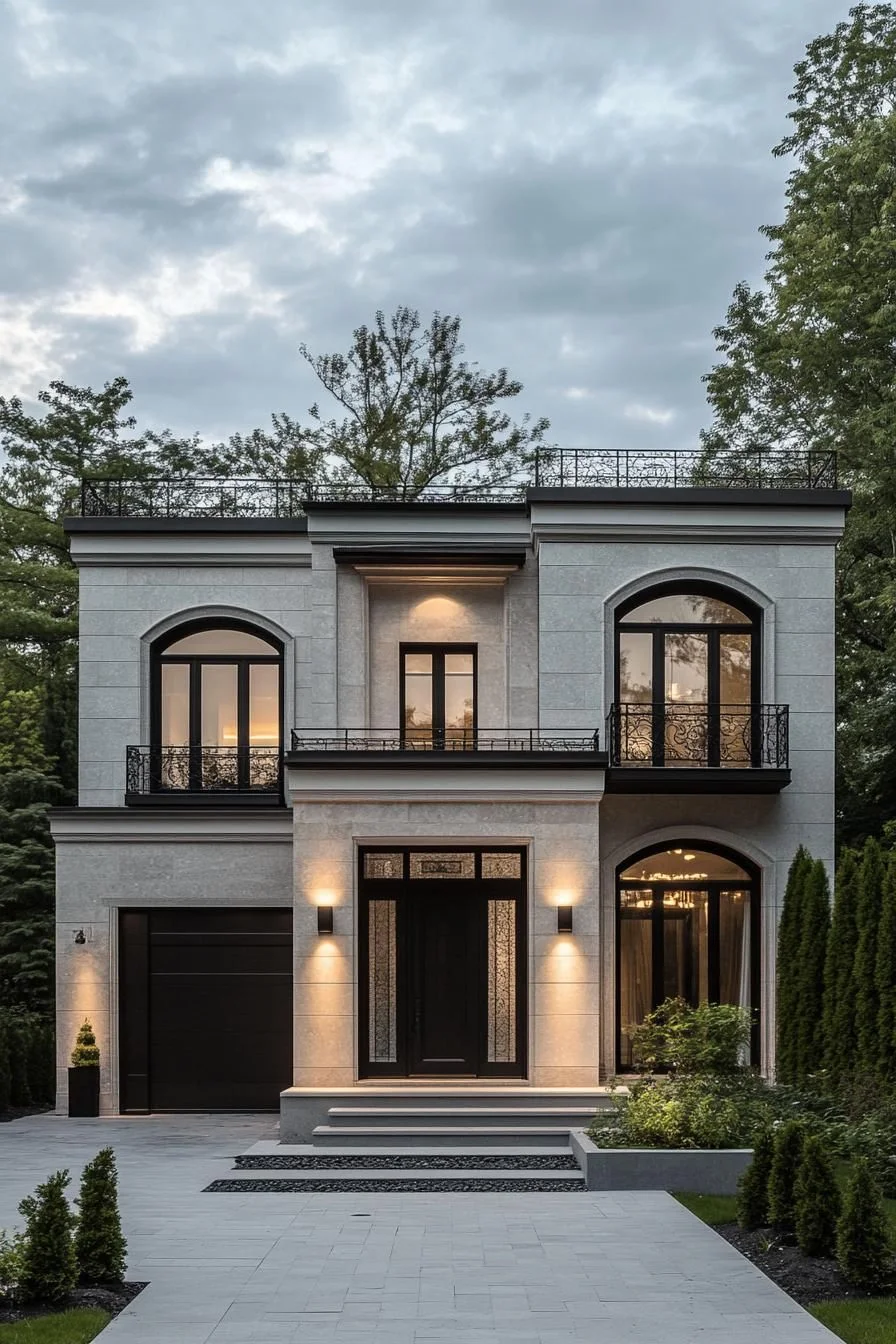 Modern Neoclassical Majesty in a Quiet Suburb