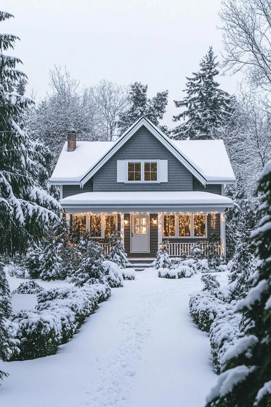 Snow-Covered Cottage Full of Warmth