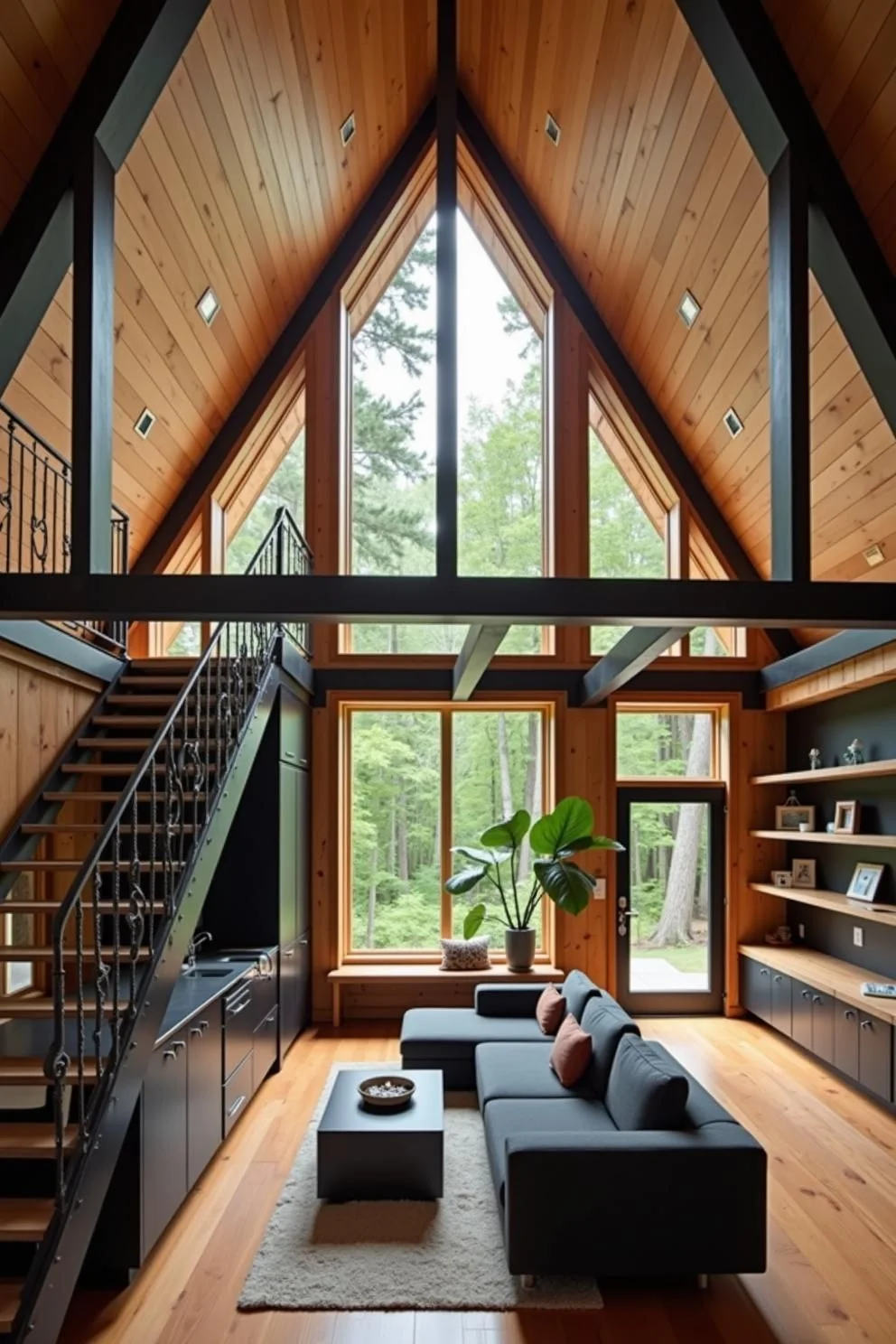 A-Frame Loft Designs Among Timber and Trees