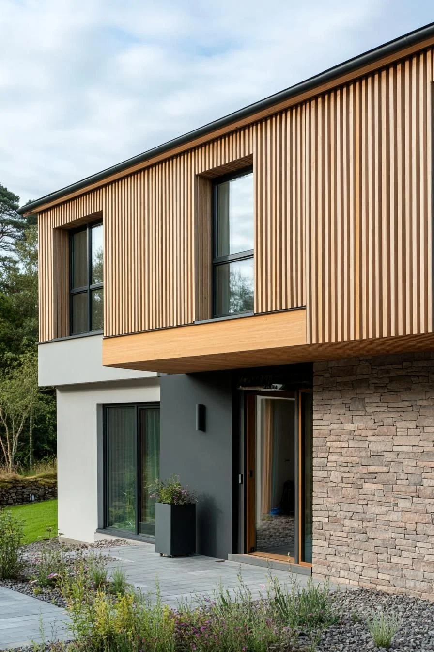 Modern Charm in a Timber-Clad Facade
