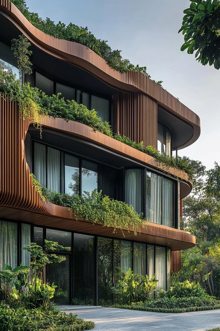 Nature-Inspired Curved Facade Nook