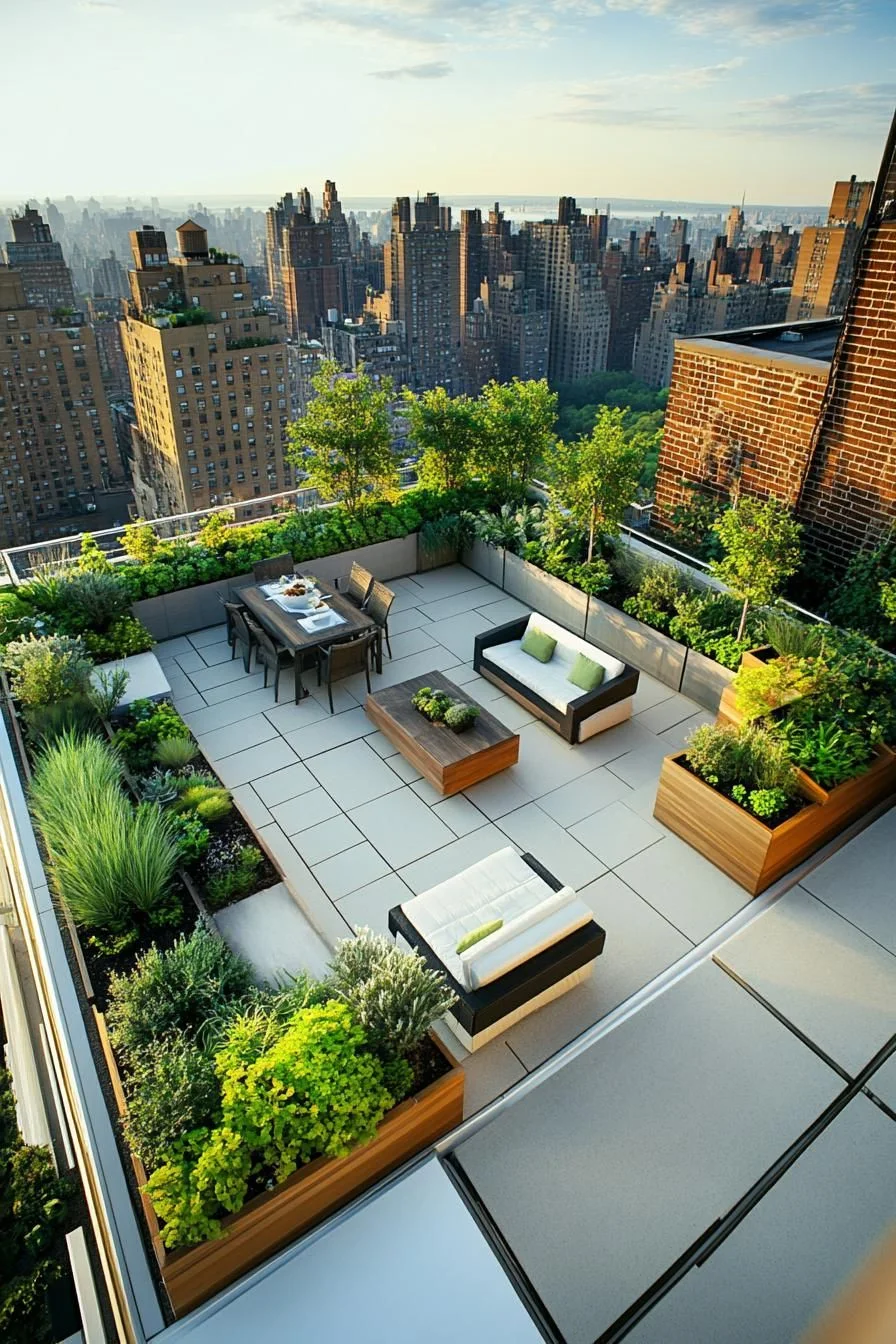 Rooftop Paradise Above the City
