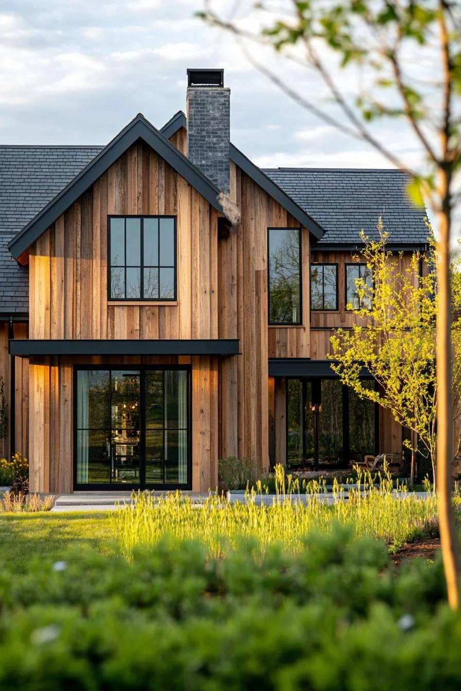 Wooden Gable House With Elegant Lines