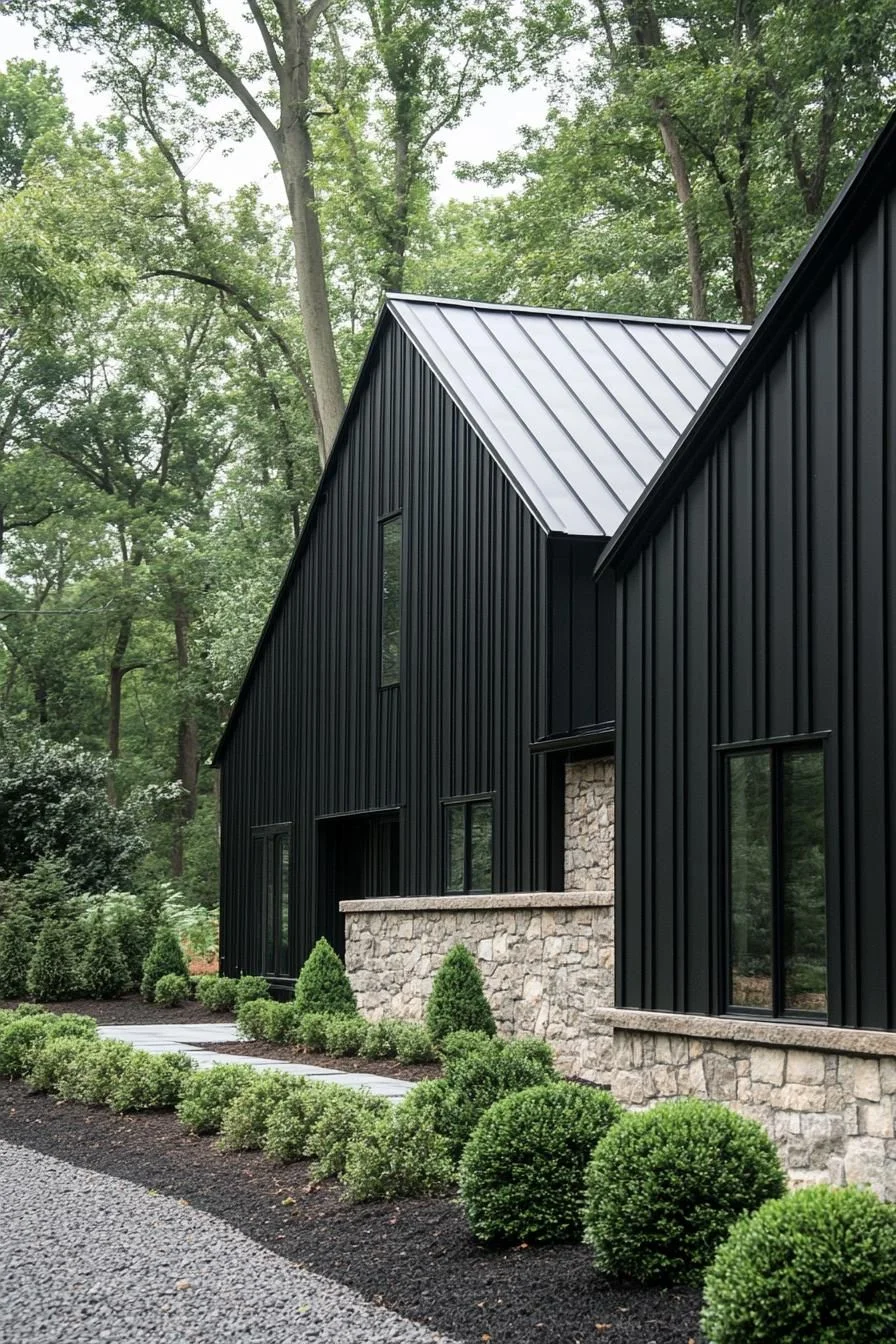 Long House Design Among Tall Trees