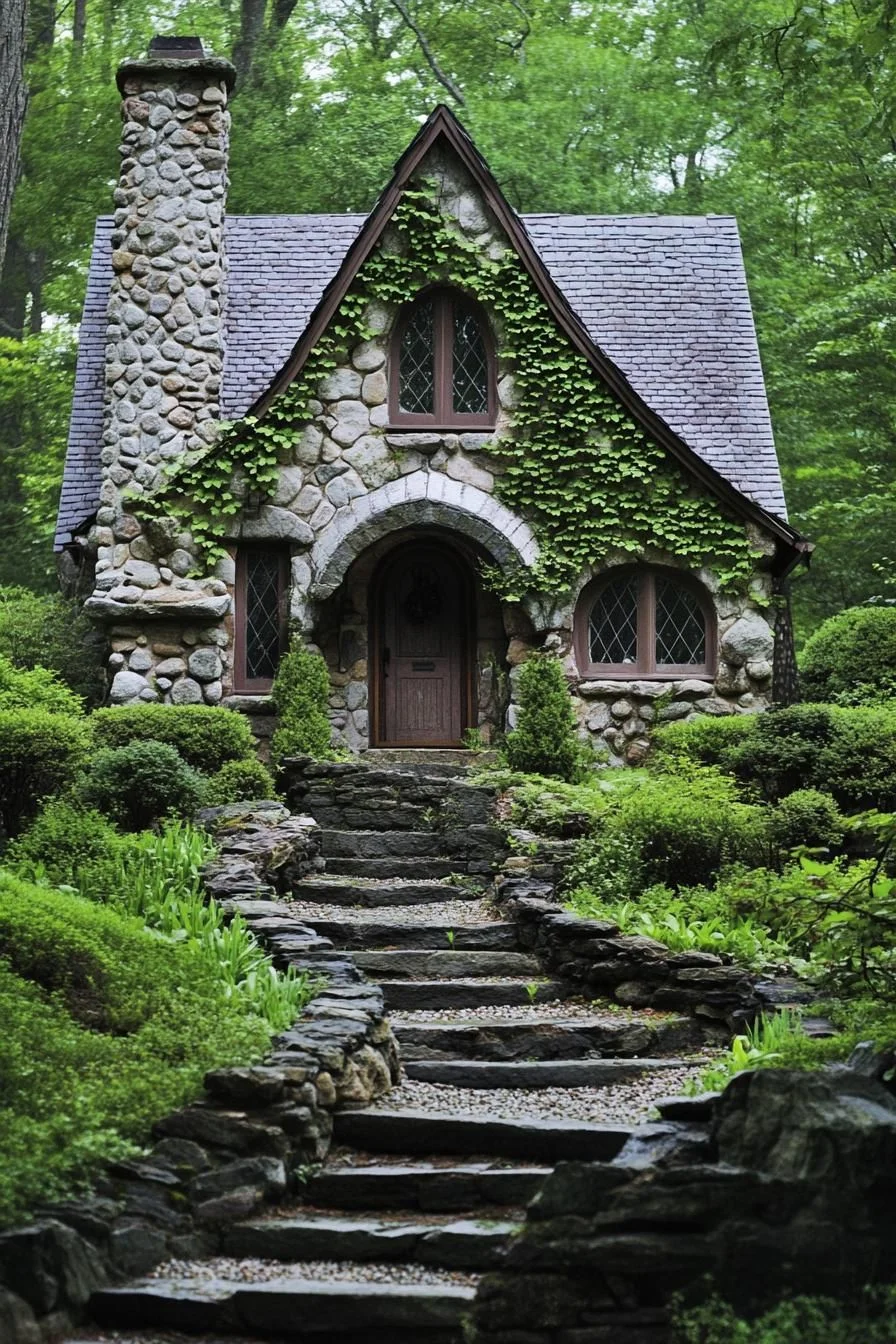 A Stone Cottage Tucked in Enchanted Woods