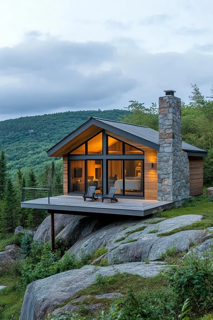 A Cozy Cabin Retreat on a Cliffside