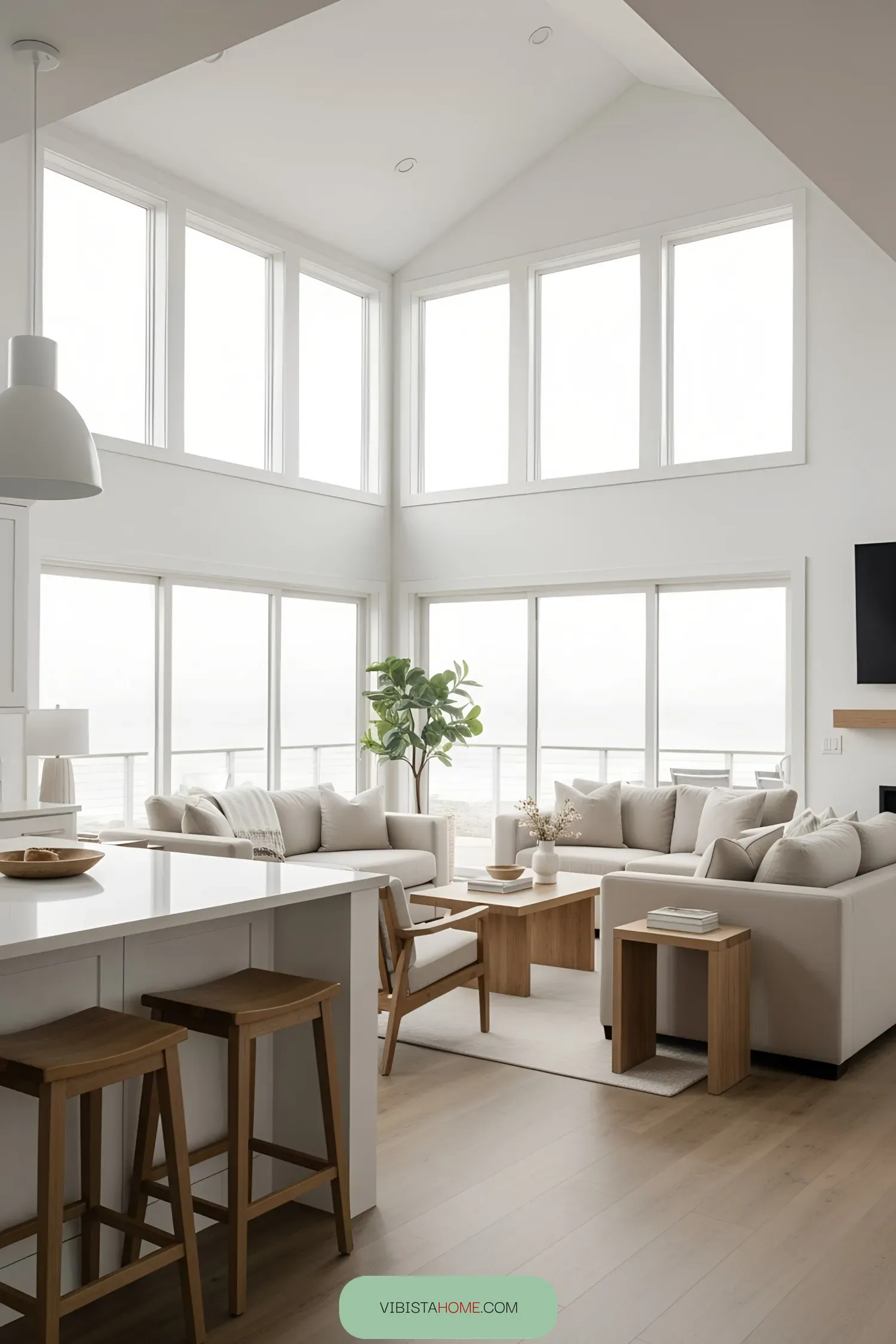 A Sunny Seaside Retreat Full of Windows